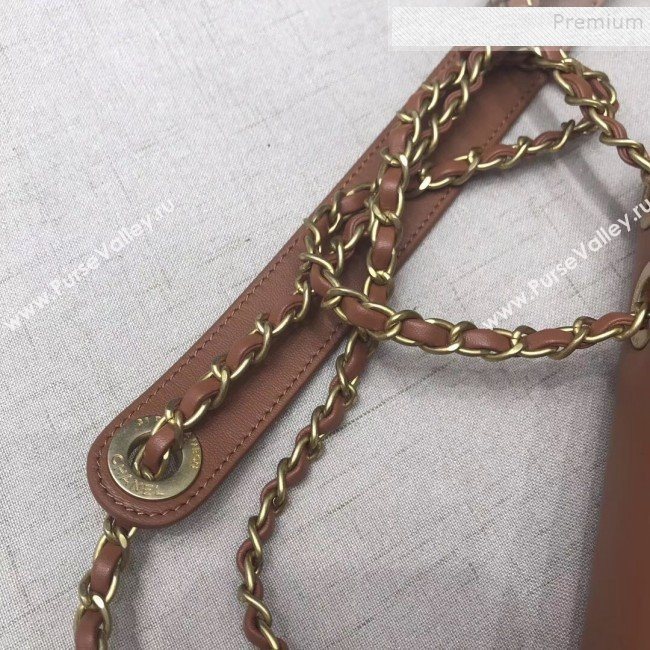 Chanel Calfskin Flap Bag and Coin Purse AS1094 02 Brown 2019 (JIYUAN-9092514)