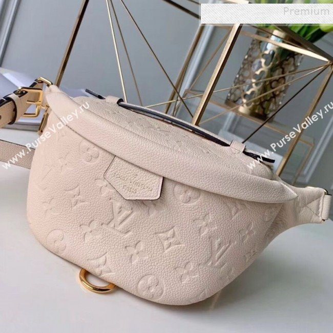 Louis Vuitton Monogram Empreinte Leather Bumbag/Belt Bag M43644 White 2019 (KIKI-9092533)