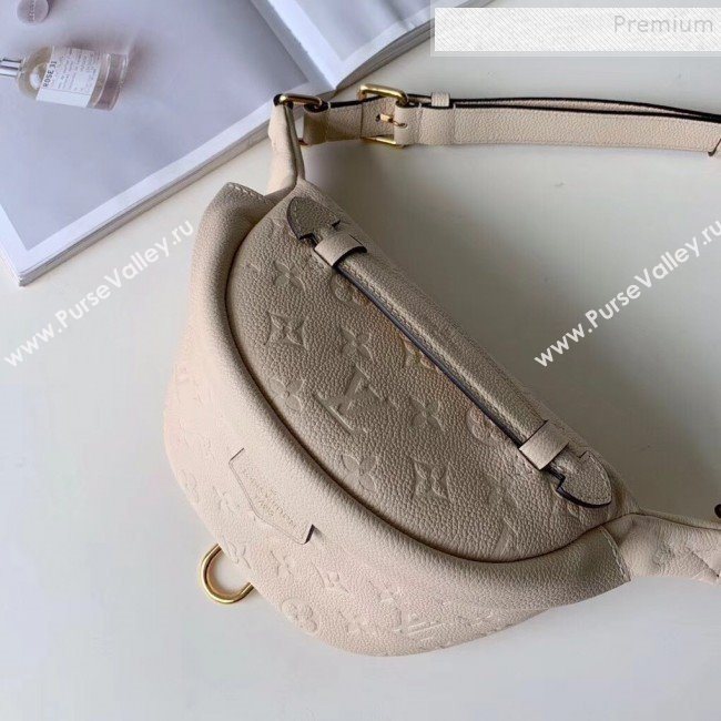 Louis Vuitton Monogram Empreinte Leather Bumbag/Belt Bag M43644 White 2019 (KIKI-9092533)