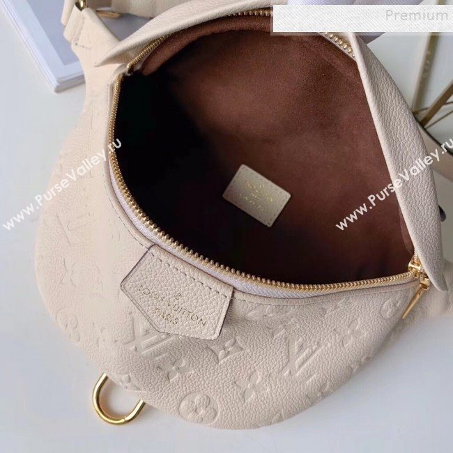 Louis Vuitton Monogram Empreinte Leather Bumbag/Belt Bag M43644 White 2019 (KIKI-9092533)