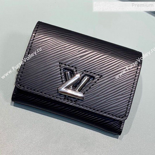 Louis Vuitton Twist XS Epi Leather Flap Wallet M63322 Black 2019 (LVSJ-9092540)