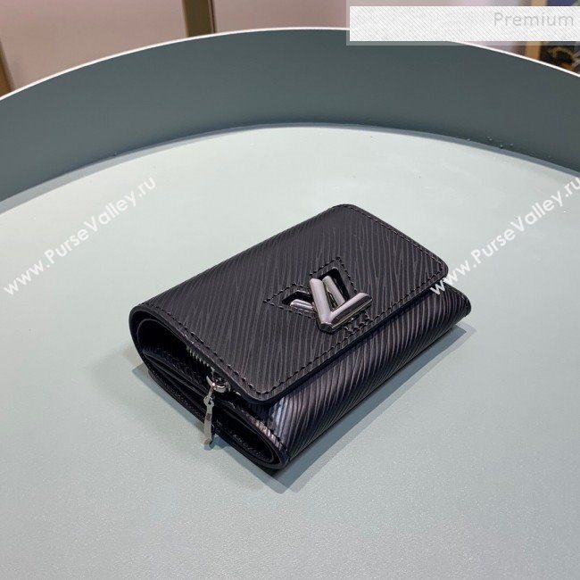 Louis Vuitton Twist XS Epi Leather Flap Wallet M63322 Black 2019 (LVSJ-9092540)