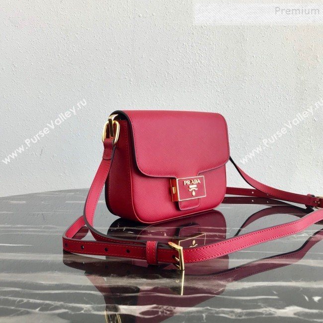 Prada Emblème Saffiano Leather Shoulder Bag 1BD217 Red 2019 (PYZ-9092601)