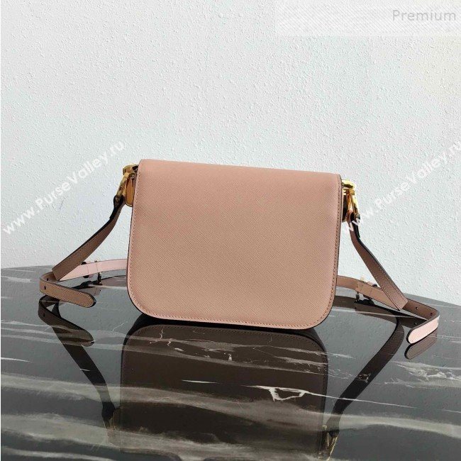 Prada Emblème Saffiano Leather Shoulder Bag 1BD217 Nude 2019 (PYZ-9092602)
