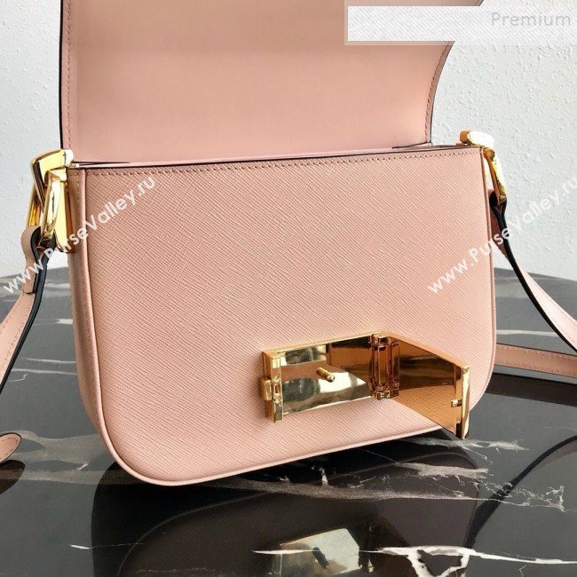 Prada Emblème Saffiano Leather Shoulder Bag 1BD217 Nude 2019 (PYZ-9092602)