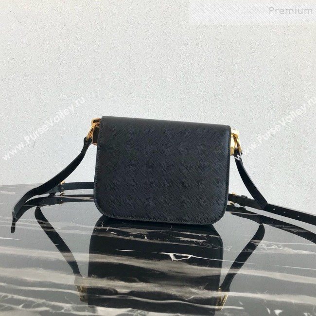 Prada Emblème Saffiano Leather Shoulder Bag 1BD217 Black 2019 (PYZ-9092603)