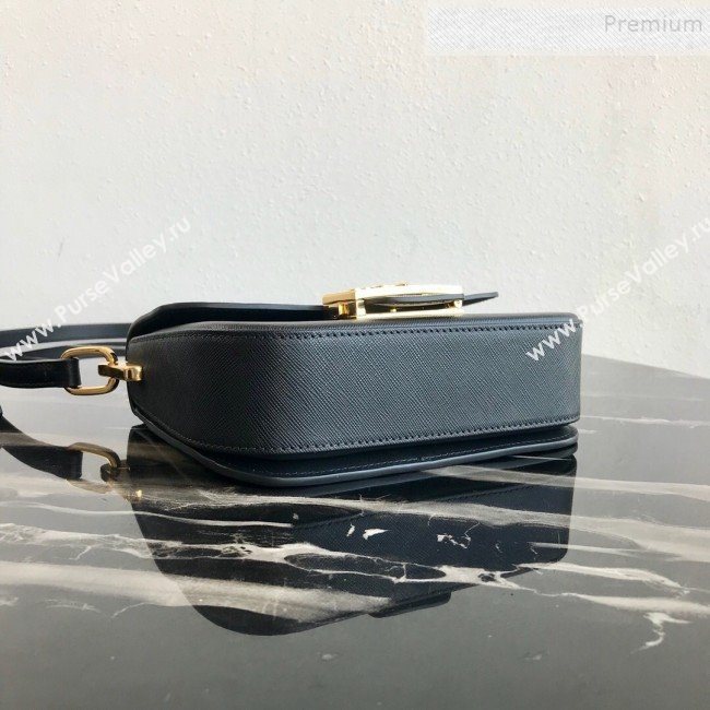 Prada Emblème Saffiano Leather Shoulder Bag 1BD217 Black 2019 (PYZ-9092603)