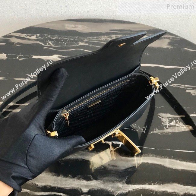 Prada Emblème Saffiano Leather Shoulder Bag 1BD217 Black 2019 (PYZ-9092603)