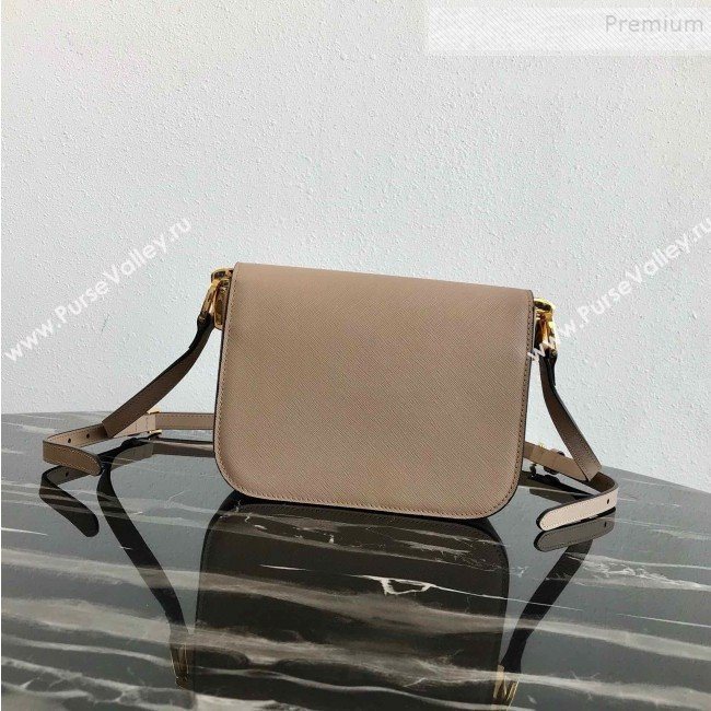 Prada Emblème Saffiano Leather Shoulder Bag 1BD217 Beige 2019 (PYZ-9092604)