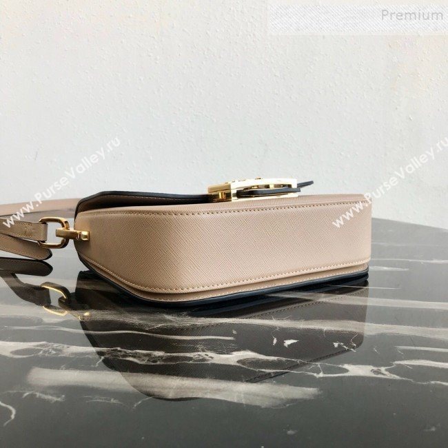 Prada Emblème Saffiano Leather Shoulder Bag 1BD217 Beige 2019 (PYZ-9092604)