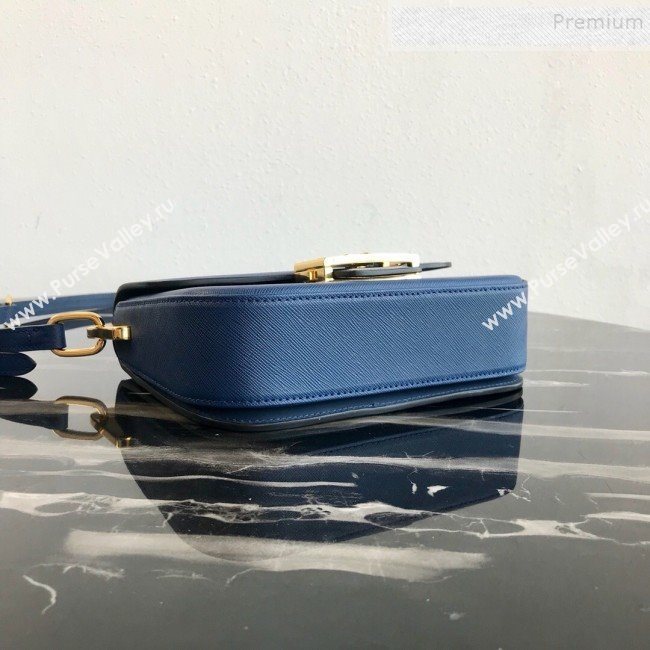 Prada Emblème Saffiano Leather Shoulder Bag 1BD217 Blue 2019 (PYZ-9092605)