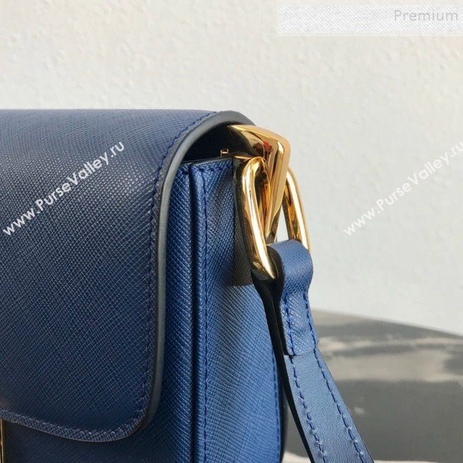 Prada Emblème Saffiano Leather Shoulder Bag 1BD217 Blue 2019 (PYZ-9092605)