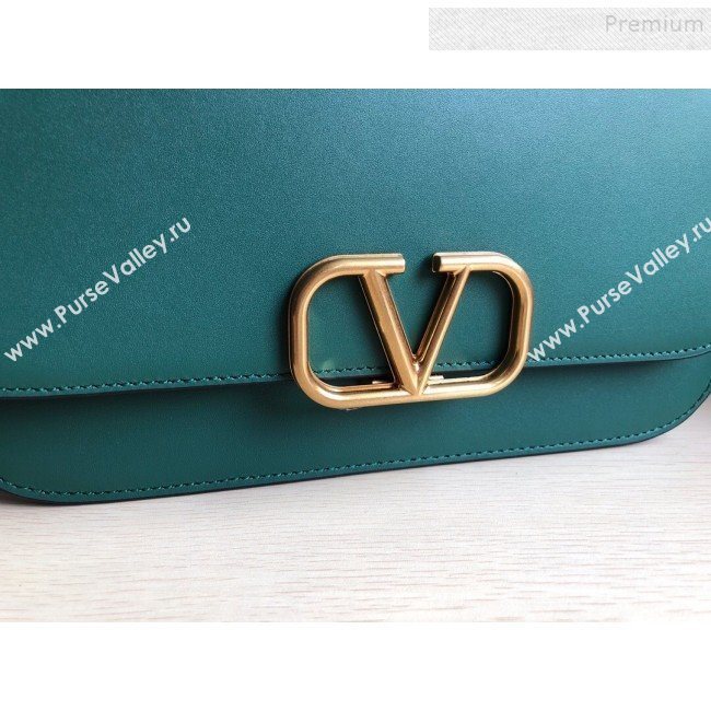 Valentino Large VLock Calfskin Shoulder Bag Green 2019 (JIND-9092613)