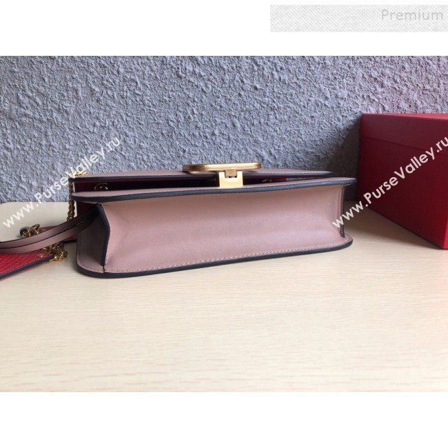 Valentino Large VLock Calfskin Shoulder Bag Nude 2019 (JIND-9092615)