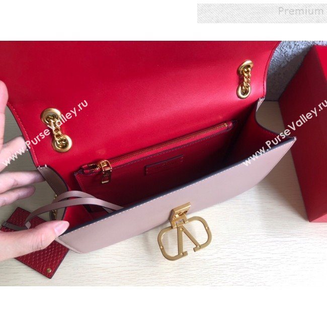 Valentino Large VLock Calfskin Shoulder Bag Nude 2019 (JIND-9092615)