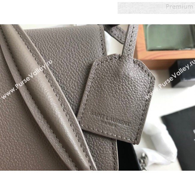 Saint Laurent Sunset Medium Shoulder Bag in Grained Leather Grey 442906 2019 (KTSD-9092625)