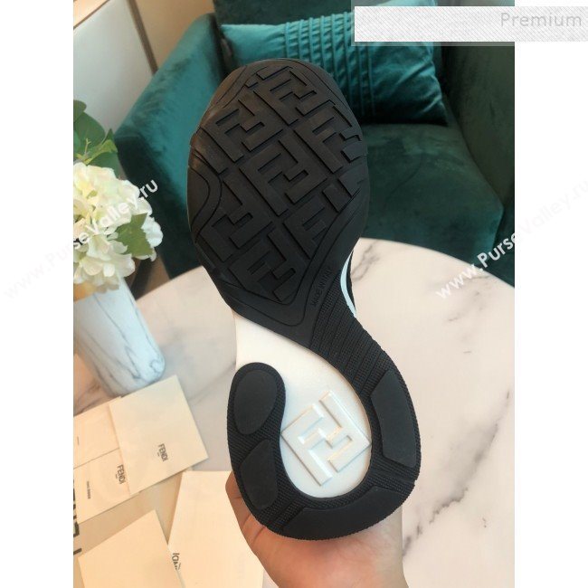 Fendi FFluid Knit Jacquard Zip Sneakers Black 2019 (DLY-9092357)