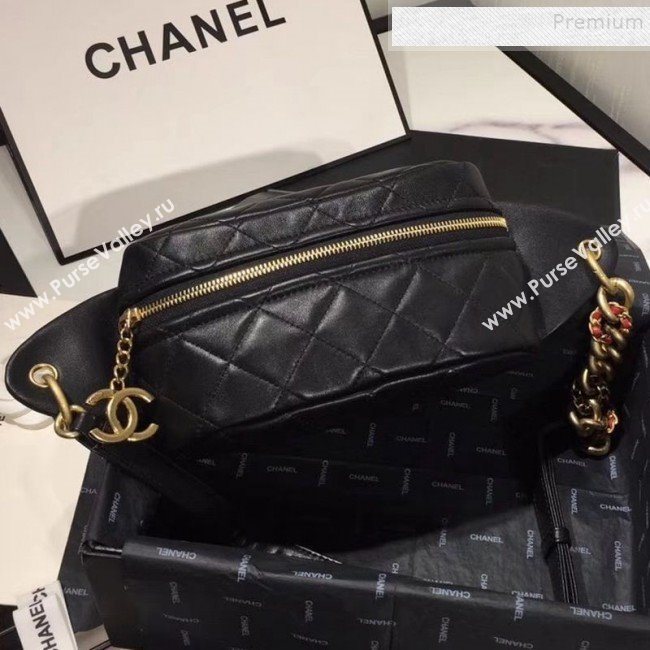 Chanel Quilted Lambskin Waist Bag/Belt Bag AS0940 Black 2019 (KAIS-9092503)