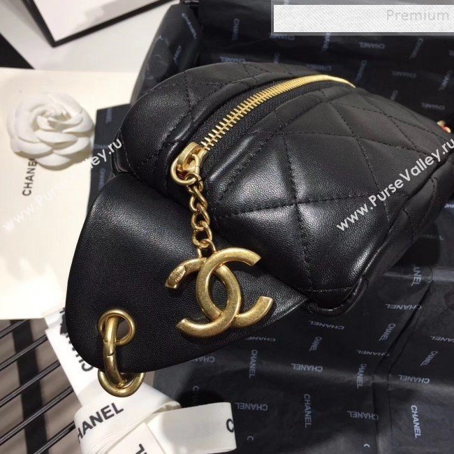 Chanel Quilted Lambskin Waist Bag/Belt Bag AS0940 Black 2019 (KAIS-9092503)