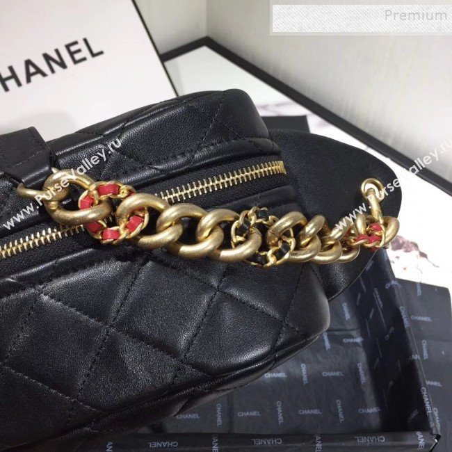 Chanel Quilted Lambskin Waist Bag/Belt Bag AS0940 Black 2019 (KAIS-9092503)