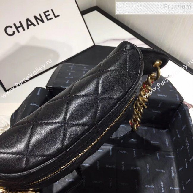 Chanel Quilted Lambskin Waist Bag/Belt Bag AS0940 Black 2019 (KAIS-9092503)