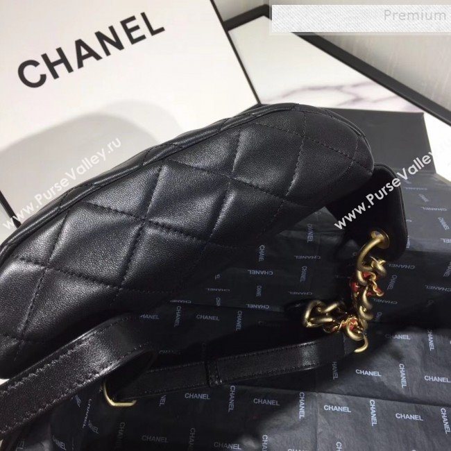 Chanel Quilted Lambskin Waist Bag/Belt Bag AS0940 Black 2019 (KAIS-9092503)