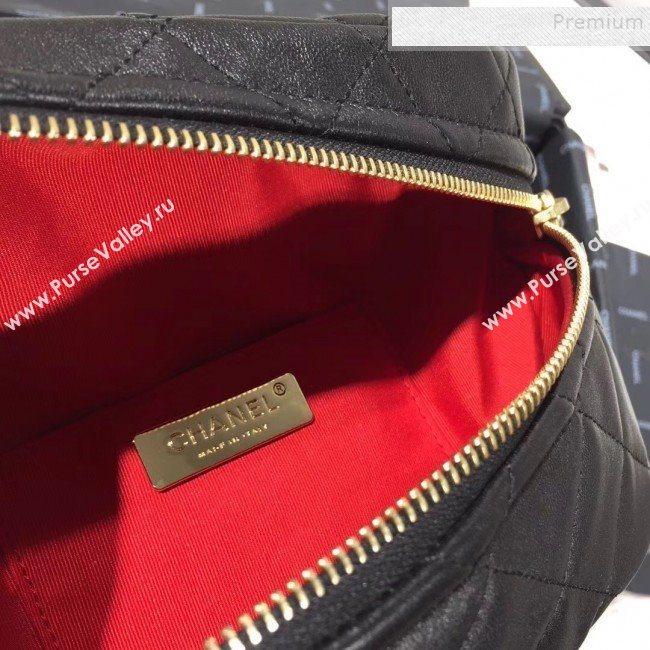 Chanel Quilted Lambskin Waist Bag/Belt Bag AS0940 Black 2019 (KAIS-9092503)
