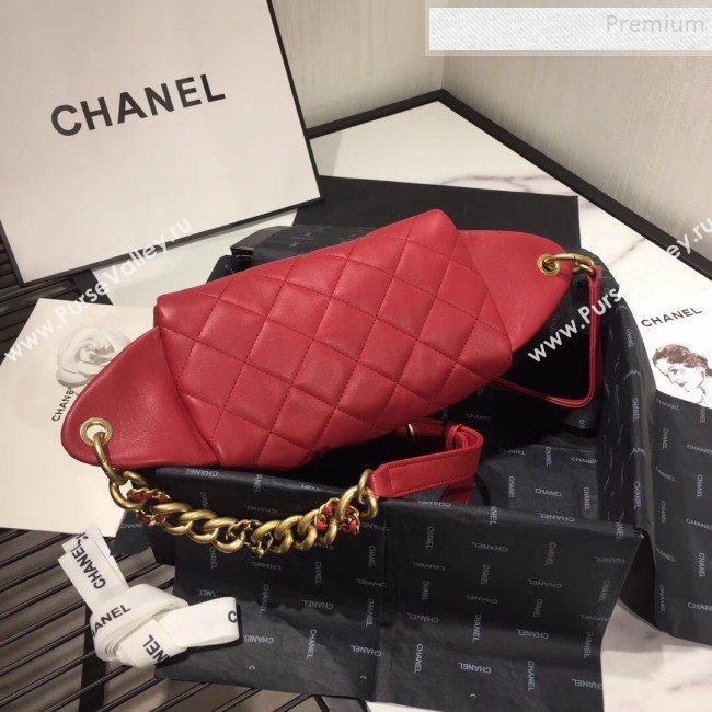 Chanel Quilted Lambskin Waist Bag/Belt Bag AS0940 Red 2019 (KAIS-9092504)
