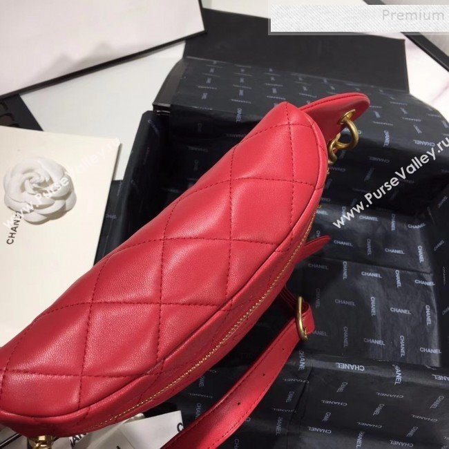 Chanel Quilted Lambskin Waist Bag/Belt Bag AS0940 Red 2019 (KAIS-9092504)