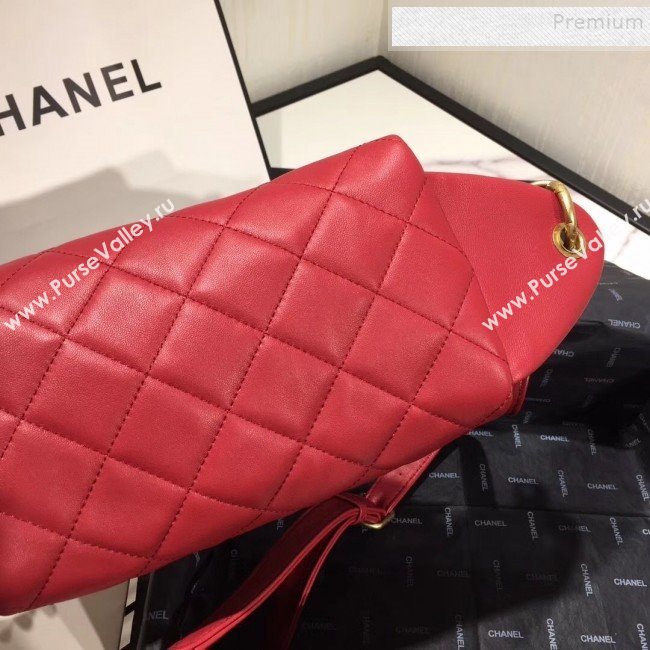 Chanel Quilted Lambskin Waist Bag/Belt Bag AS0940 Red 2019 (KAIS-9092504)
