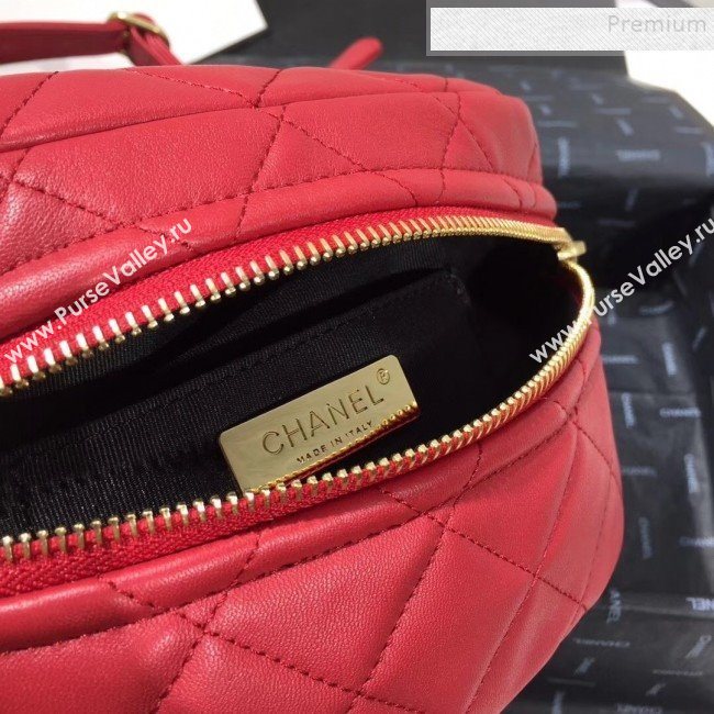 Chanel Quilted Lambskin Waist Bag/Belt Bag AS0940 Red 2019 (KAIS-9092504)