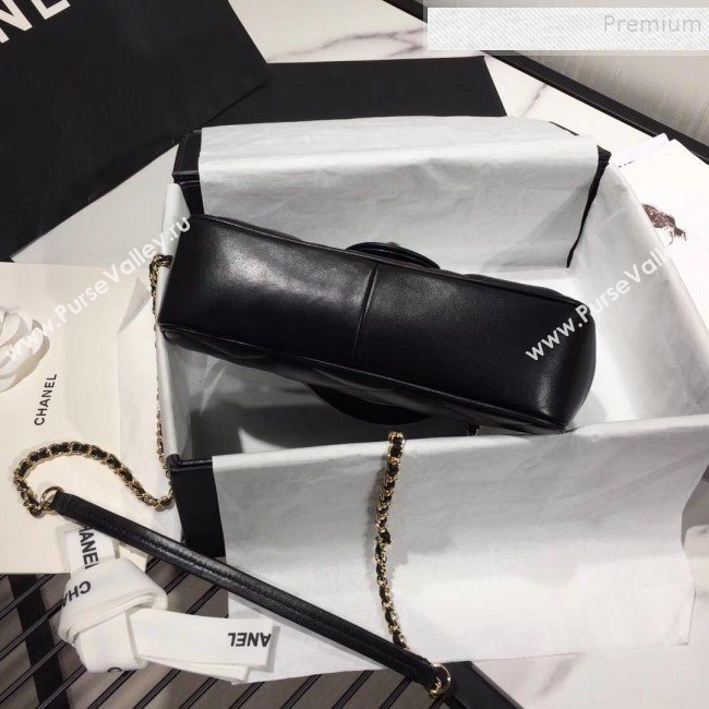 Chanel Quilted Lambskin Classic Small Flap Bag with Top Handle AS1114 Black 2019 (KAIS-9092505)