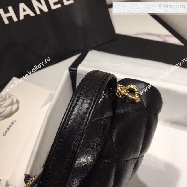 Chanel Quilted Lambskin Classic Small Flap Bag with Top Handle AS1114 Black 2019 (KAIS-9092505)