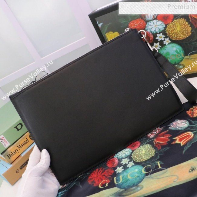 Gucci Pouch with Gucci Blade Embroidery 597678 Black 2019 (MINGH-9092725)