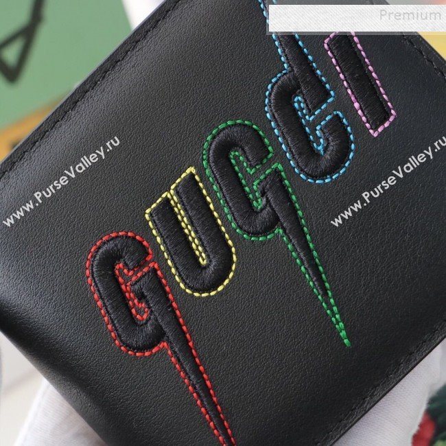 Gucci Wallet with Gucci Blade Embroidery 597674 Black 2019 (MINGH-9092726)