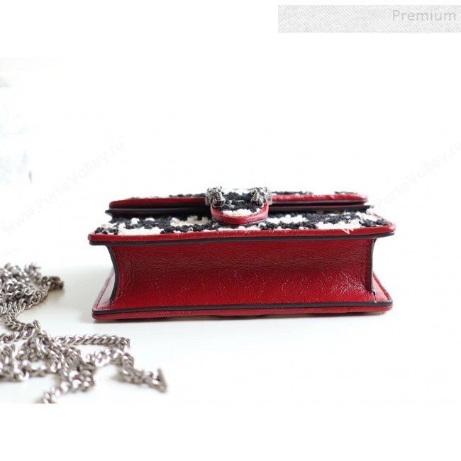 Gucci Dionysus GG Tweed Super Mini Bag 476432 White 2019 (MINGH-9092728)