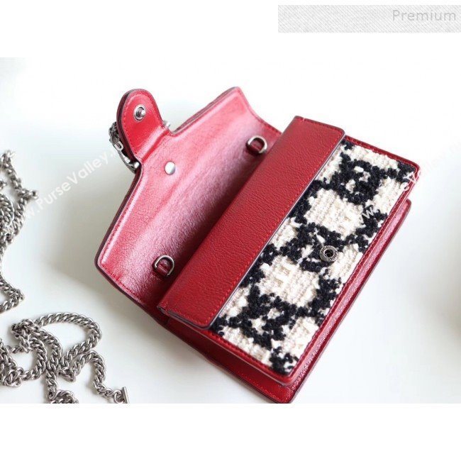 Gucci Dionysus GG Tweed Super Mini Bag 476432 White 2019 (MINGH-9092728)