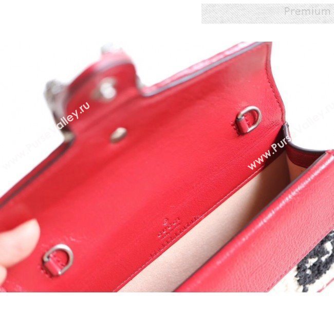 Gucci Dionysus GG Tweed Super Mini Bag 476432 White 2019 (MINGH-9092728)