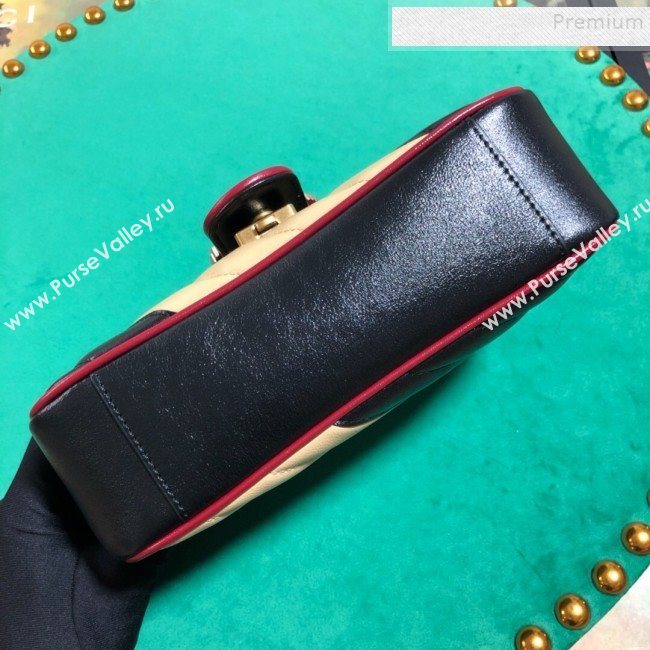 Gucci GG Diagonal Marmont Mini Bag 446744 Beige 2019 (BLWX-9092732)