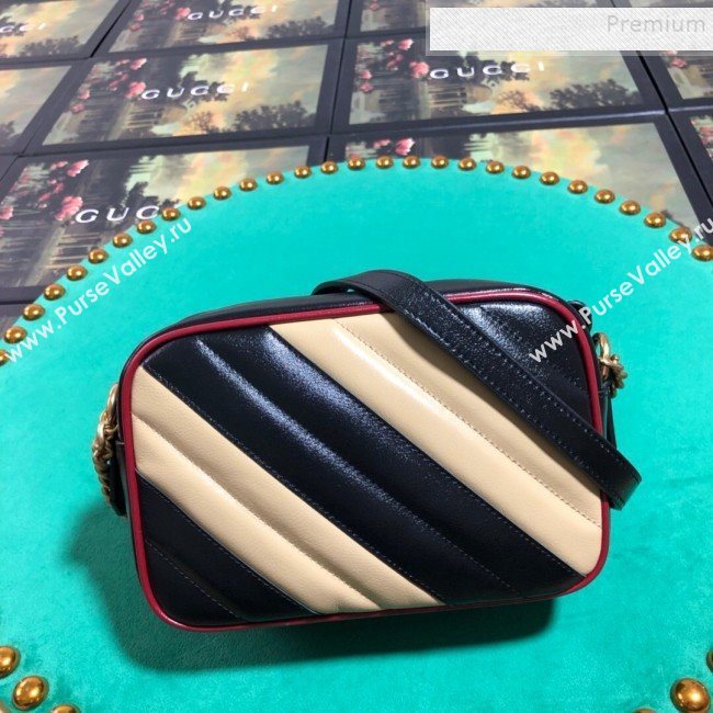 Gucci GG Diagonal Marmont Mini Bag 448065 Beige 2019 (BLWX-9092729)