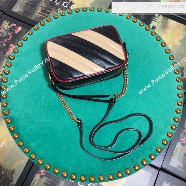 Gucci GG Diagonal Marmont Mini Bag 448065 Beige 2019 (BLWX-9092729)