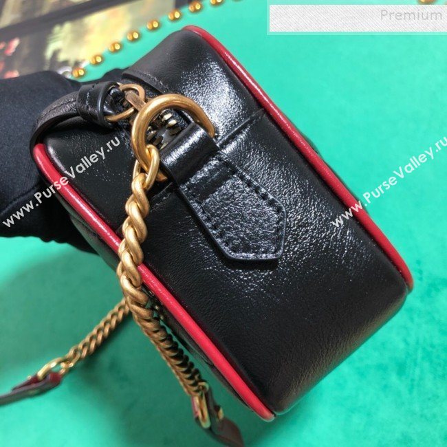 Gucci GG Diagonal Marmont Mini Bag 448065 Black 2019 (BLWX-9092730)