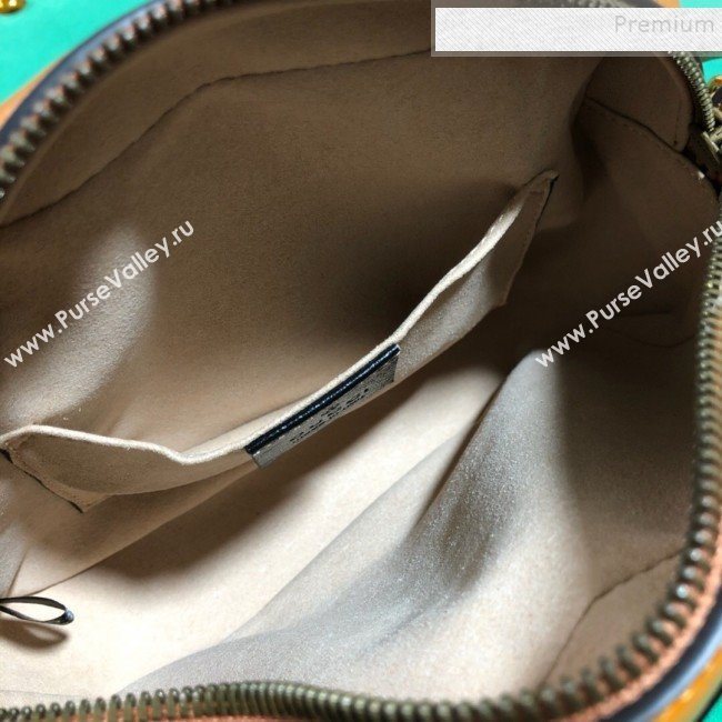 Gucci GG Diagonal Marmont Mini Bag 448065 Cognac 2019 (BLWX-9092731)