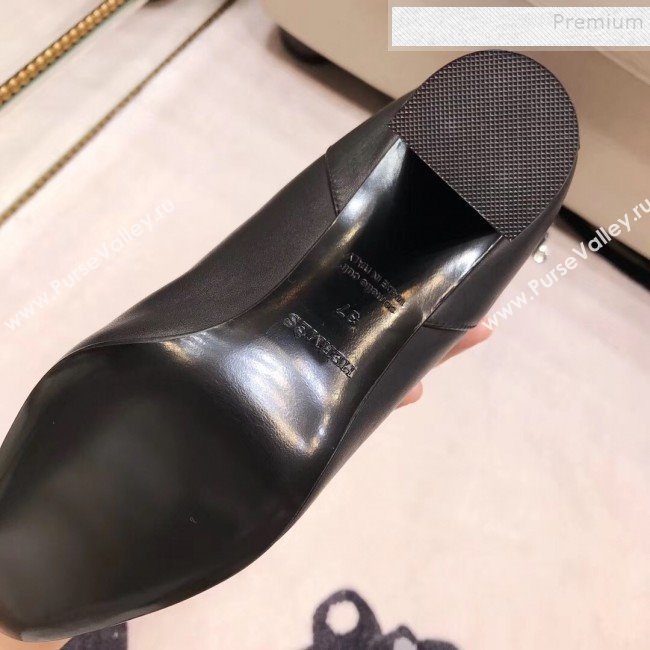 Hermes Classic Kelly Buckle Calfskin Heel High Boots Black (XZG-9092404)