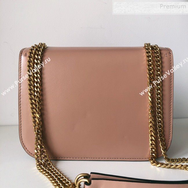 Valentino Small VLock Calfskin Shoulder Bag Pink 2019 (JJ3-9092301)