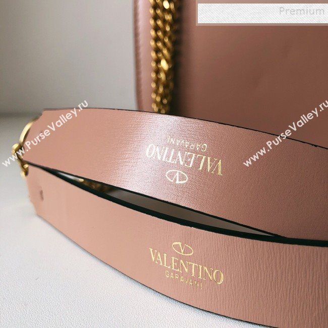Valentino Small VLock Calfskin Shoulder Bag Pink 2019 (JJ3-9092301)