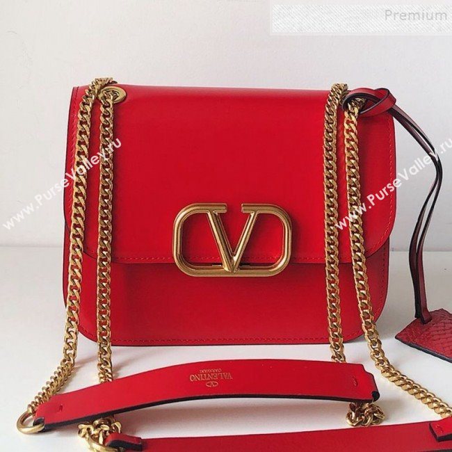 Valentino Small VLock Calfskin Shoulder Bag Red 2019 (JJ3-9092302)