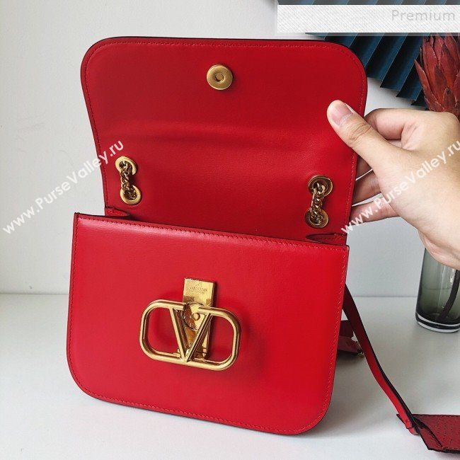 Valentino Small VLock Calfskin Shoulder Bag Red 2019 (JJ3-9092302)