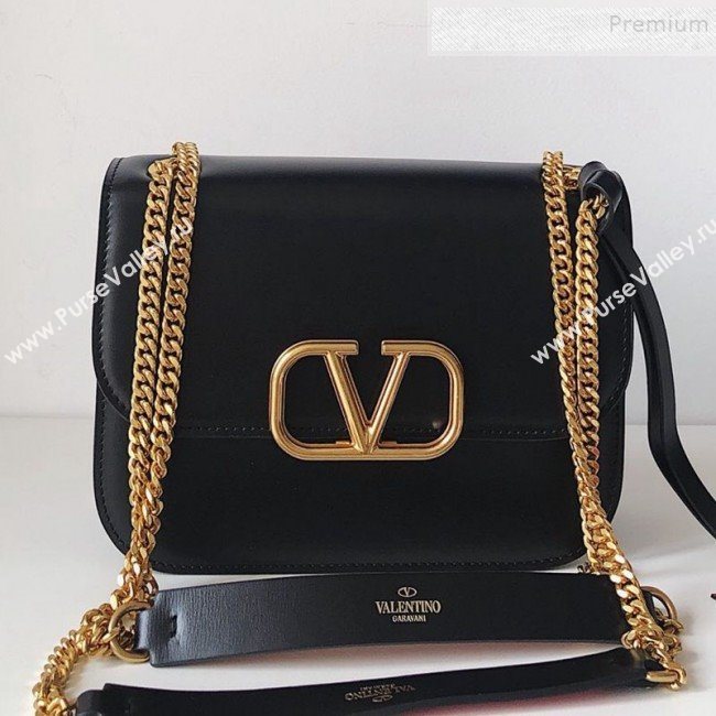 Valentino Small VLock Calfskin Shoulder Bag Black 2019 (JJ3-9092303)