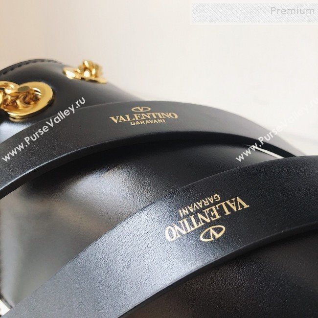 Valentino Small VLock Calfskin Shoulder Bag Black 2019 (JJ3-9092303)